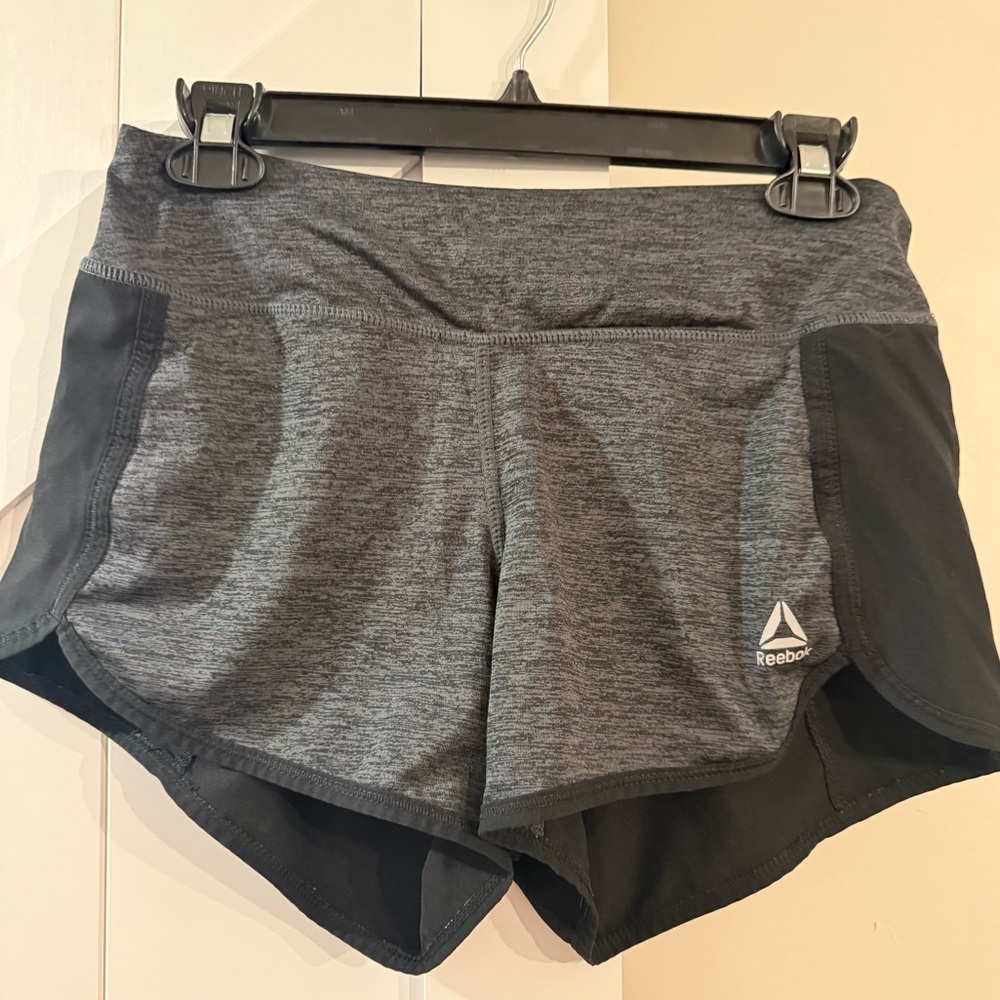 *Reebok Women's Athletic Shorts in Gray and Black